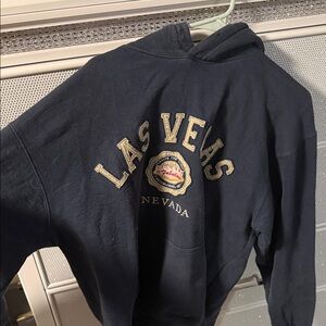 Las Vegas Nevada Navy Hoodie with Embroidered Crest